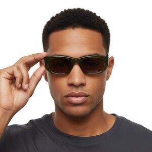 New Garrett Leight LAGUNA SUN Oak Rectangular Sunglasses 2140 WIL/O 50  Men  Sun